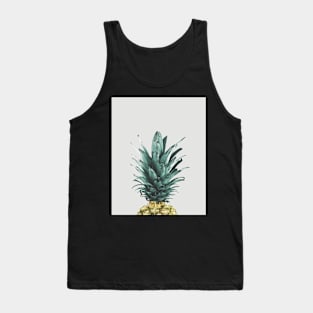 Pineapple on pink, Pineapple top, Minimal Tank Top